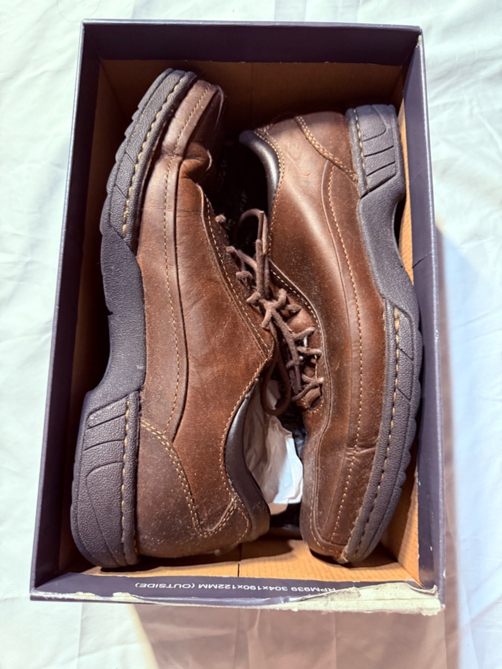 Rockport Brown Leather Slip-On Sneakers